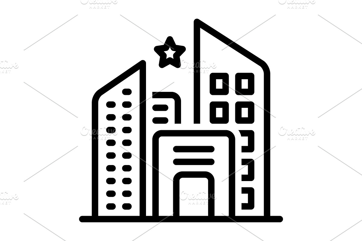 Companies building black icon, an Outline Icon by Creative priyanka