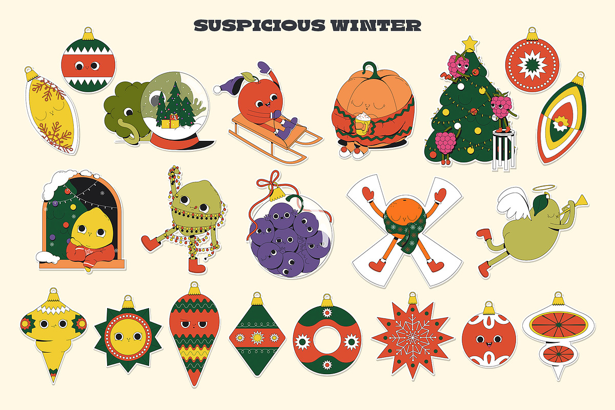 Suspicious BUNDLE:  6 in 1, a Decorative Illustration by marmarina (Photo 6 of 14)