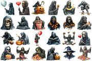 Halloween Funny Reaper Clipart, an Illustration by Pixels.Craft (Thumbnail 2 of 7)