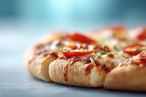 Delicious pizza with melted cheese, a Food & Drink Photo by MistyDay