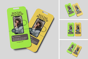 Social Media Mockup, an iPhone Mockup by kebunmockup