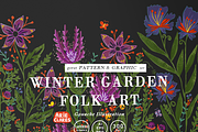 Winter Garden Folk Art, a Pattern Graphic by Arie Clares (Thumbnail 13 of 13)