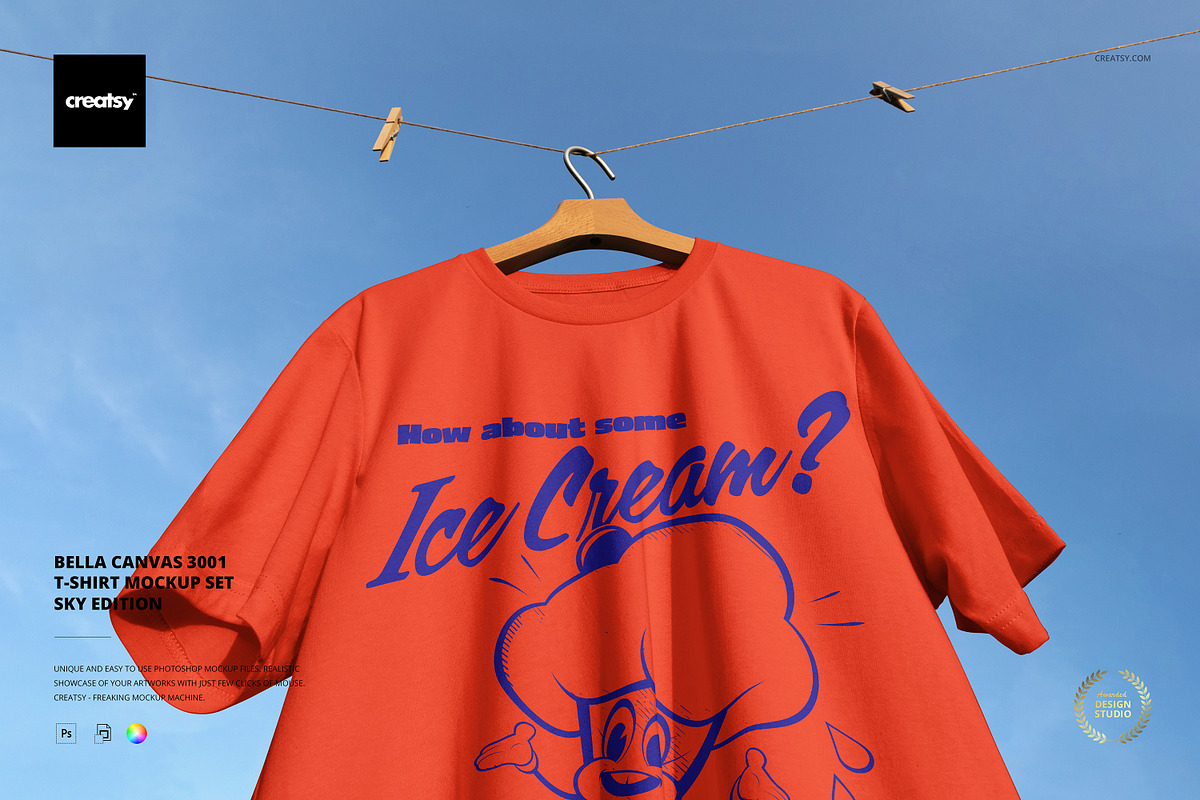 Bella Canvas 3001 T-shirt Mockup Set, a Shirt Mockup by creatsy5 (Photo 1 of 8)