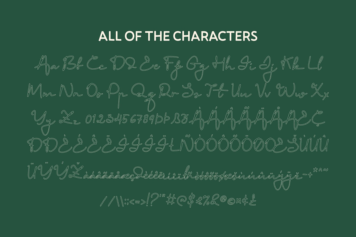 CS Ariana Dashed, a Script Font by Craft Supply Co. (Photo 8 of 8)