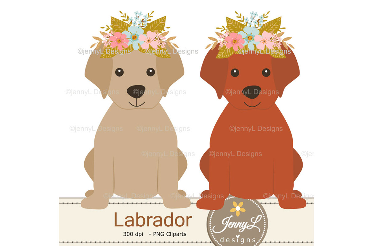 Labrador Dogs Digital Papers, a Pattern Graphic by JennyL Designs (Photo 2 of 8)