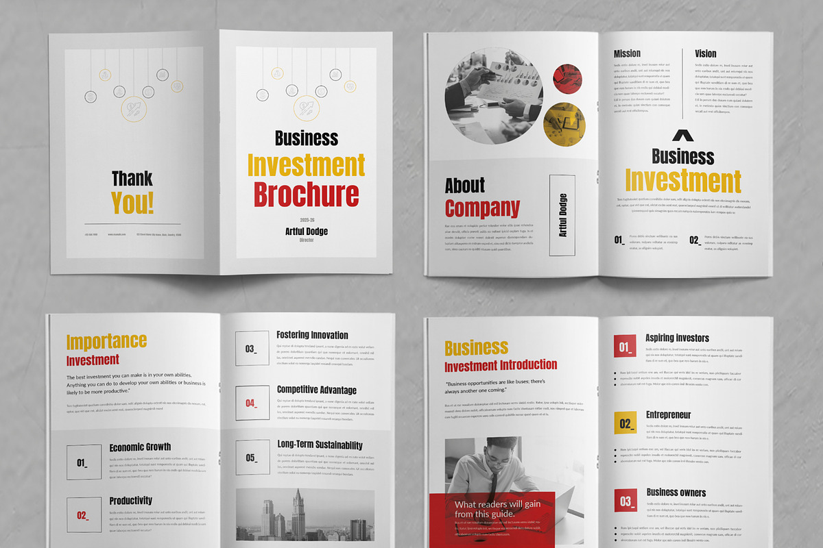 Business Investment Brochure Layout, a Brochure Template by ContestDesign (Photo 2 of 4)