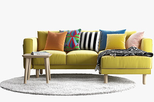 Four-seat Sofa 3d Model