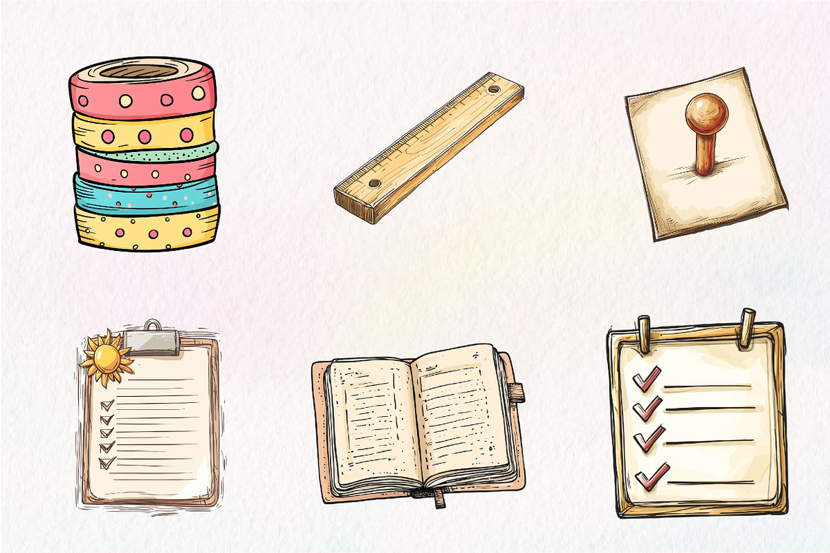 Summer Planner Clipart, an Illustration by CreationArt (Photo 9 of 9)