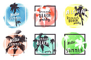 Summertime watercolor backgrounds, a Texture Graphic by Soulful Vectors (Thumbnail 1 of 6)
