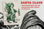 antique Santa Claus poster engraving, an Illustration by Betty Nane (Thumbnail 2 of 2)