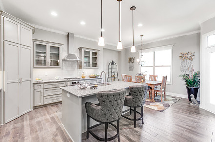 Gray Modern Kitchen, an Architecture Photo by Water Street Photography
