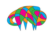 Abstract art bison in bright colors, an Animal Illustration by DutchDigitalDesign (Thumbnail 3 of 3)
