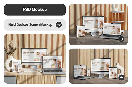 Multi Devices Screen Mockup, a Device Mockup by Pixie Creative