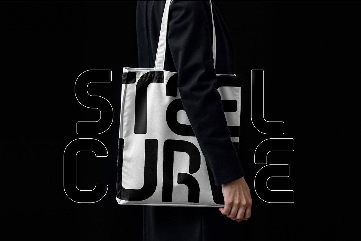 Steelcurve Futuristic Tech Font, a Sans Serif Font by Serbaneka Studio (Photo 6 of 9)
