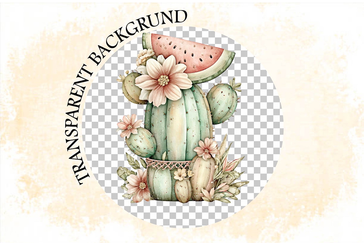 Whimsical Summer Cactus Clipart Bund, an Illustration by SVGArt (Photo 8 of 9)