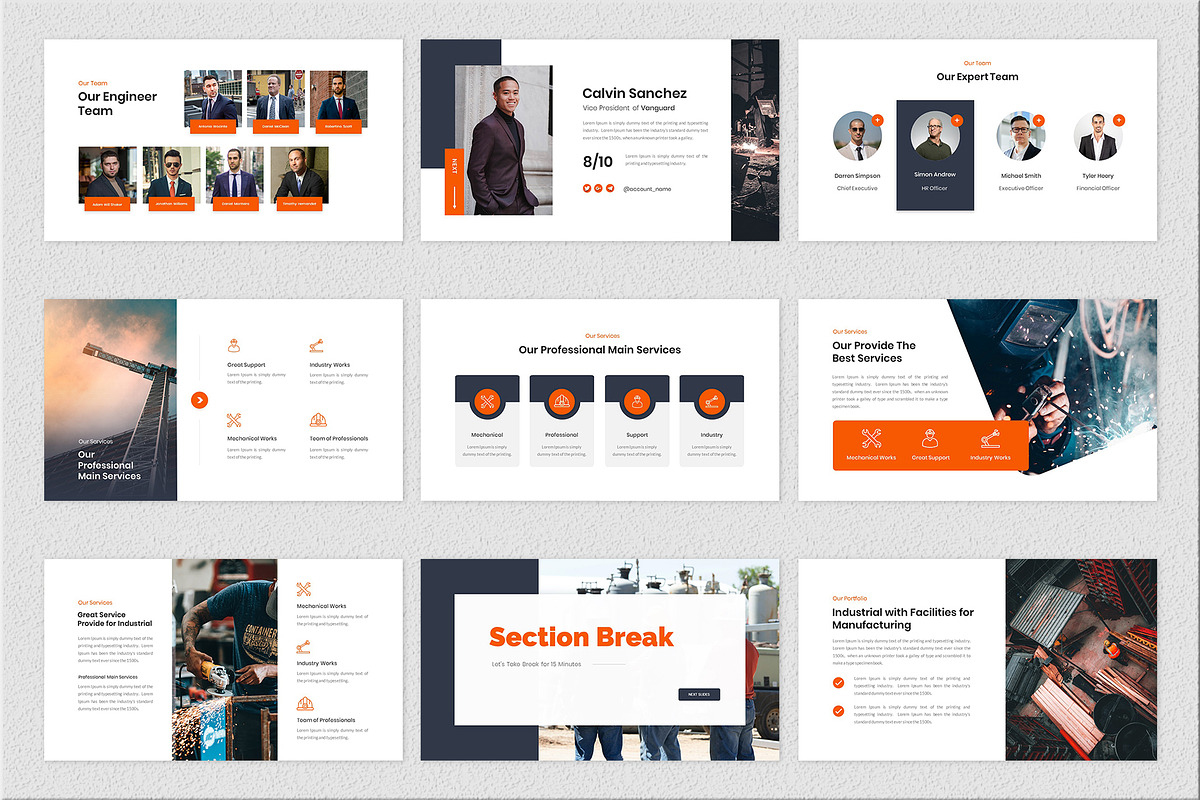 Vanguard – Industrial PPTX Template, a Presentation Template by Premast (Photo 3 of 5)