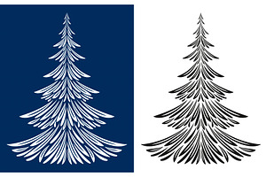 Christmas Fir Tree Contours