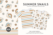 Summer Snails - seamless patterns, a Pattern Graphic by vatrushkaprint_store (Thumbnail 1 of 6)