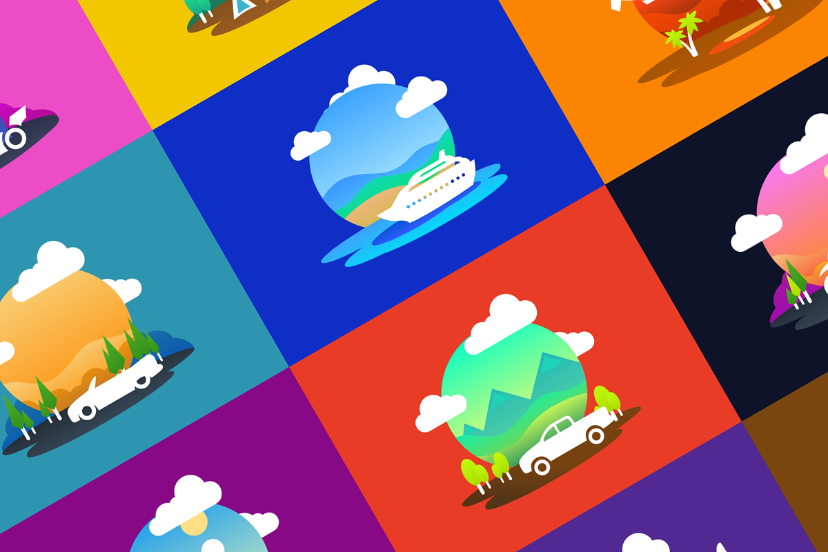 Travel Illustration Set, an Illustration by Amazing Custom Icons (Photo 5 of 7)