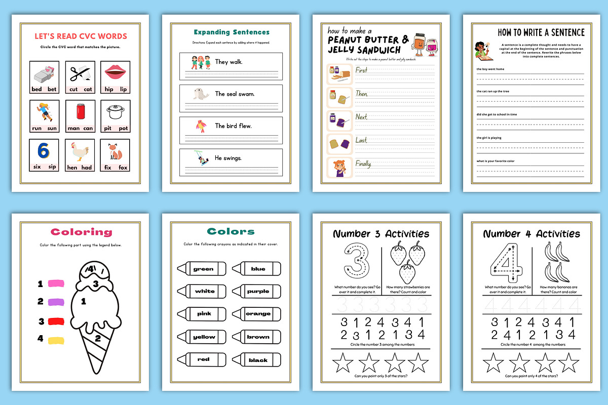 Alphabet to Math Activities For Kids, a Stationery Template by Designmela01
