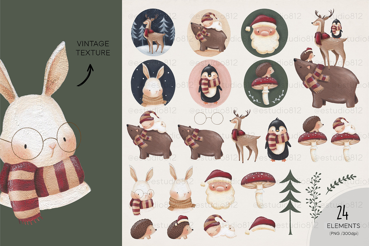 Woodland Christmas, an Animal Illustration by Estudio 812 (Photo 2 of 7)