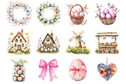 Pink Easter Day Clipart, an Illustration by Design Market (Thumbnail 2 of 3)