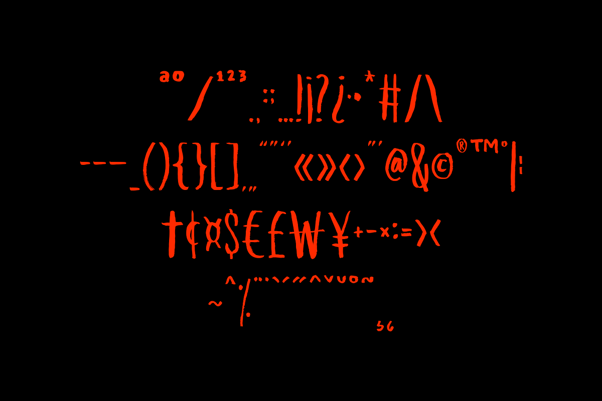 Ryosam - Handwritten Horror Fonts, a Sans Serif Font by Konstantine Studio (Photo 4 of 6)