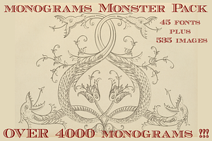 Monster Pack Over 4000 Monograms