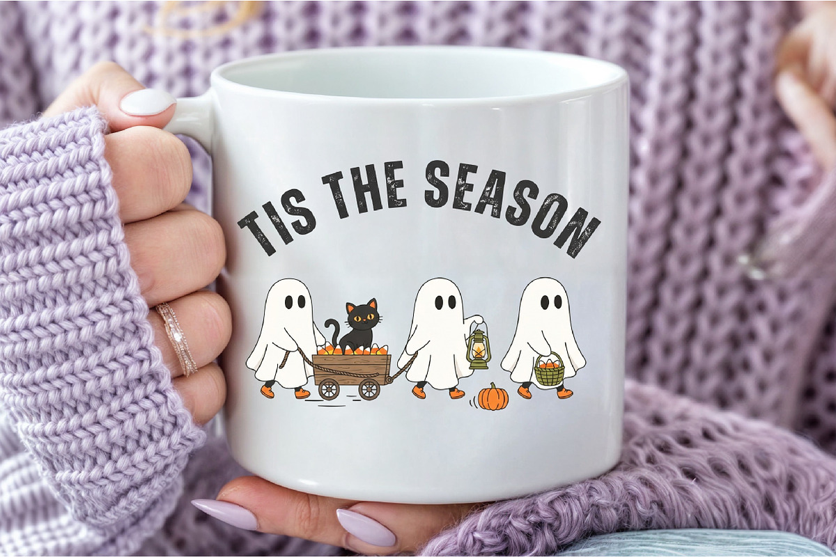 Tis the Season Ghost PNG, a Seasonal Illustration by DreamCafeArt (Photo 7 of 7)