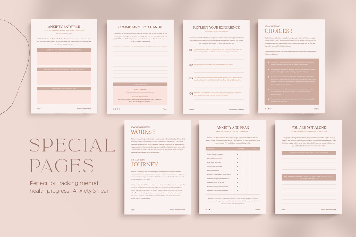 Wellness Workbook Creator | CANVA PS, a Magazine Template by Eviory (Photo 9 of 45)