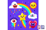 Trendy Cartoon Elements Collection, an Object Illustration by MISS CHATZ (Thumbnail 1 of 3)
