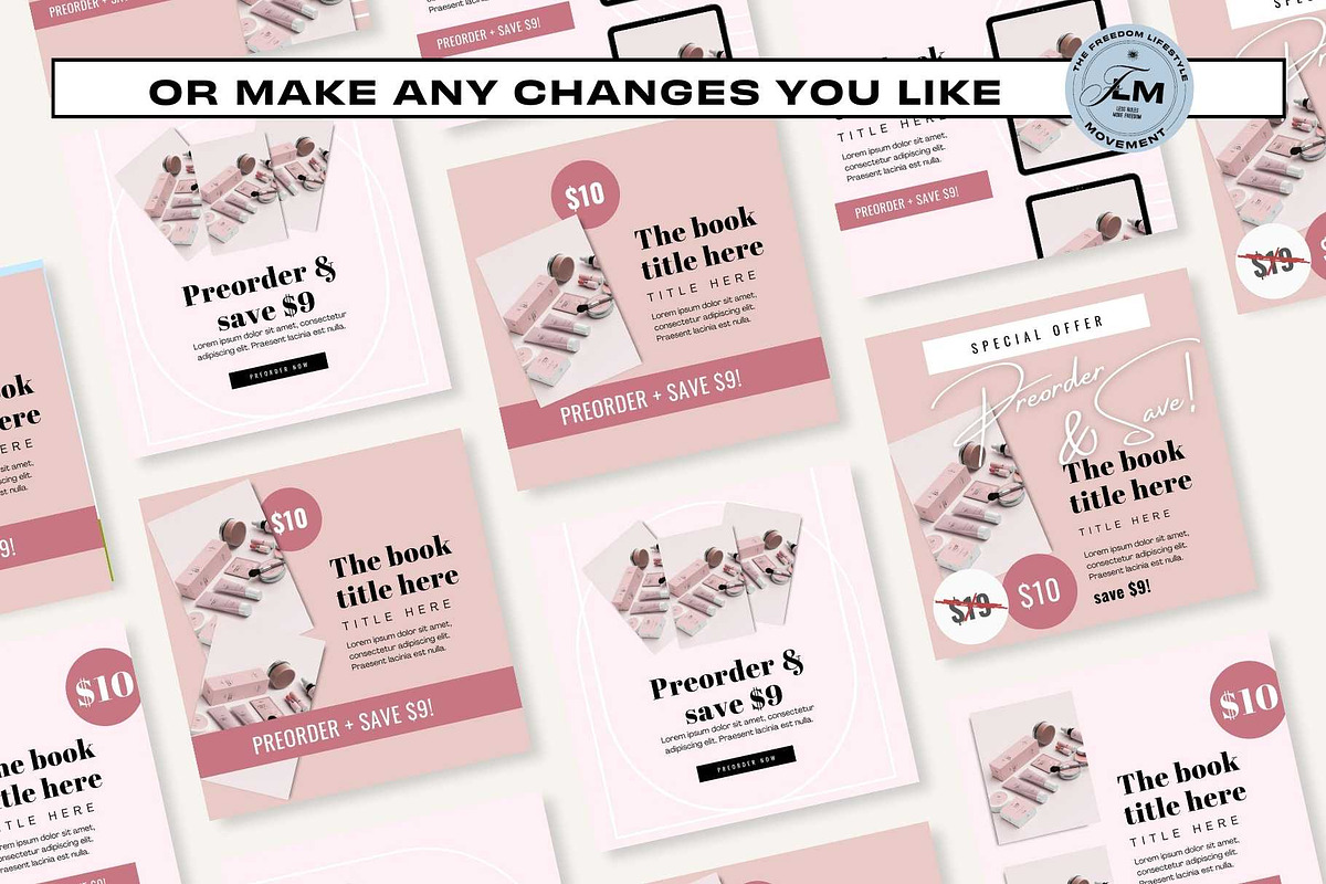 80 Launch Posts - Luxury CEO, a Social Media Template by Freedom Business Shop (Photo 8 of 11)