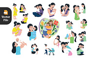 Mother’s Day 21 Vector illustration, a Seasonal Illustration by Peacock_design (Thumbnail 2 of 8)