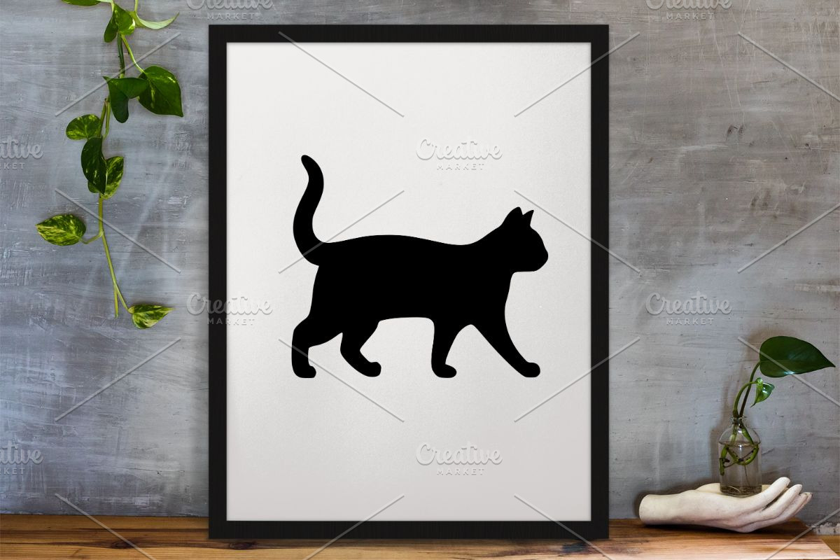 Cat Silhouette SVG, an Animal Illustration by newminddesign (Photo 3 of 3)