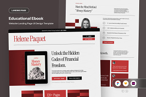 Helene - Educational Ebook Landing P, a Landing Page Template by twinstd