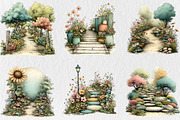 Whimsical Summer Pathway Clipart, a Seasonal Illustration by Rose Art (Thumbnail 2 of 5)