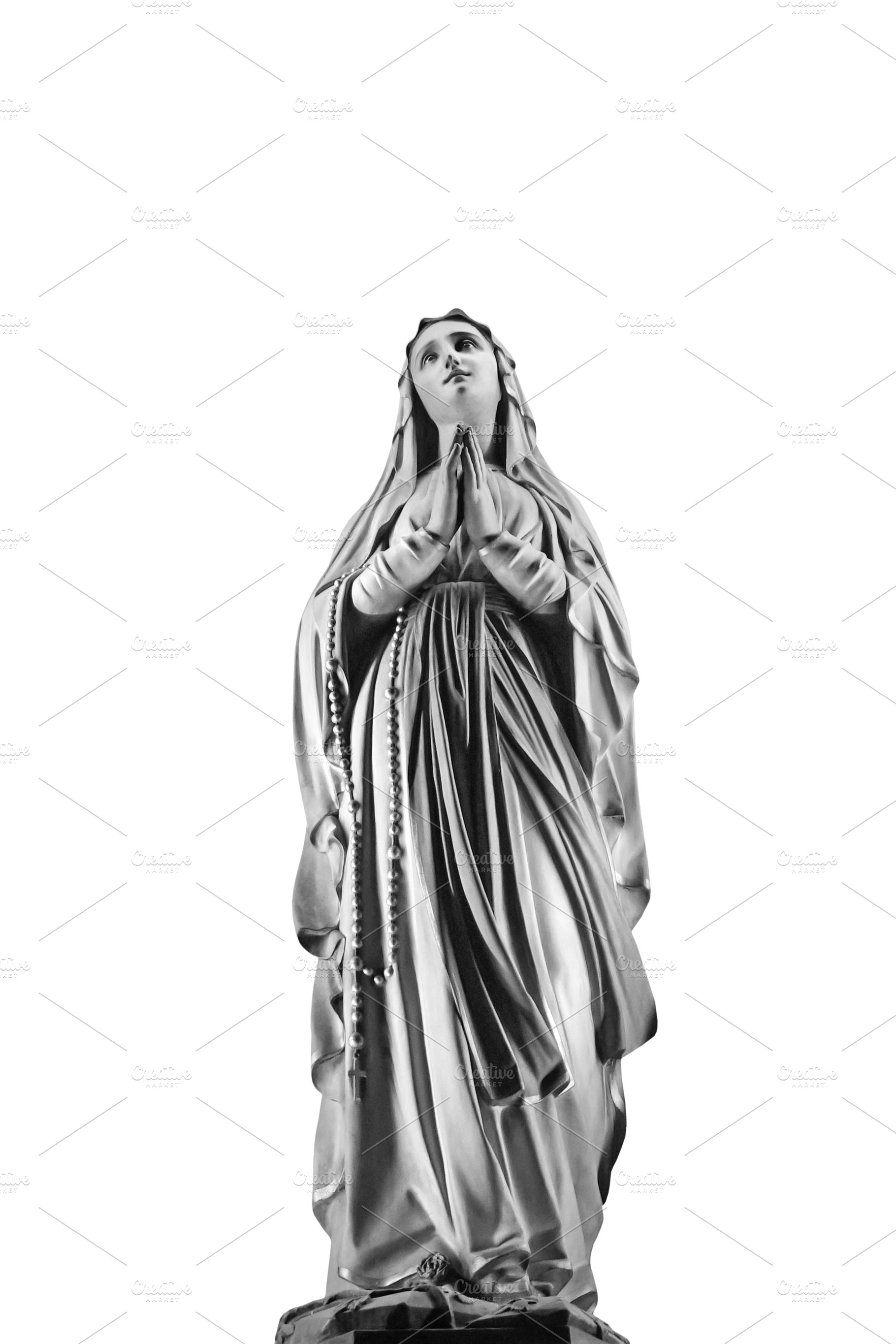 Blessed Virgin Mary statue isolated, a Person Photo by BOOCYS