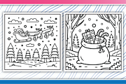 Christmas Landscape Coloring Pages, an Illustration by LightExpress (Thumbnail 3 of 6)