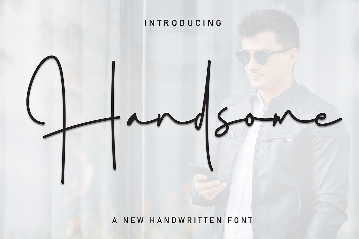 Handsome | Script Font, a Handwritten Font by Scratchones (Photo 1 of 8)