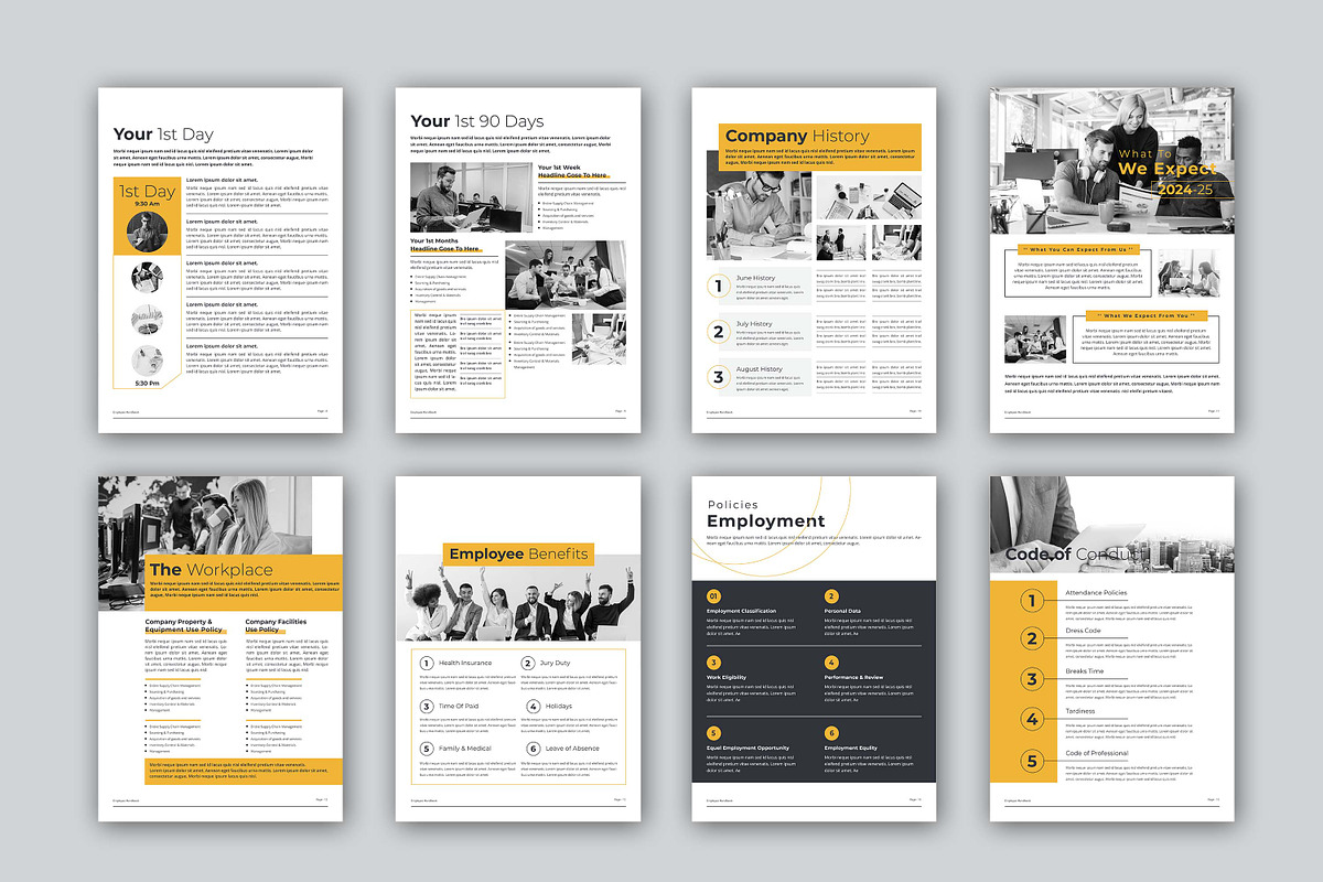 Employee Handbook Bundle | Word, IND, a Brochure Template by obayes (Photo 62 of 75)