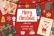 Merry Christmas Hand drawn set, a Decorative Illustration by Annakristal (Thumbnail 1 of 6)