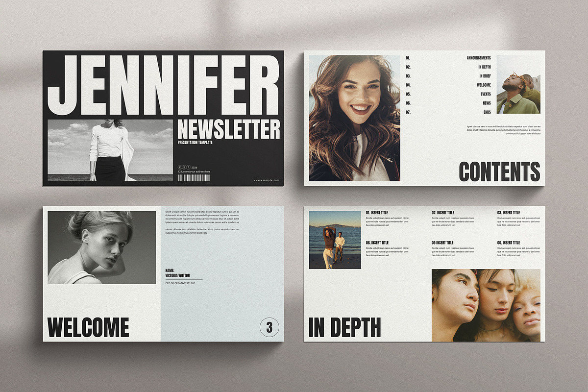 Newsletter Presentation Template, a Presentation Template by ...