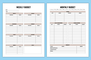 One Year Financial Budget Planner