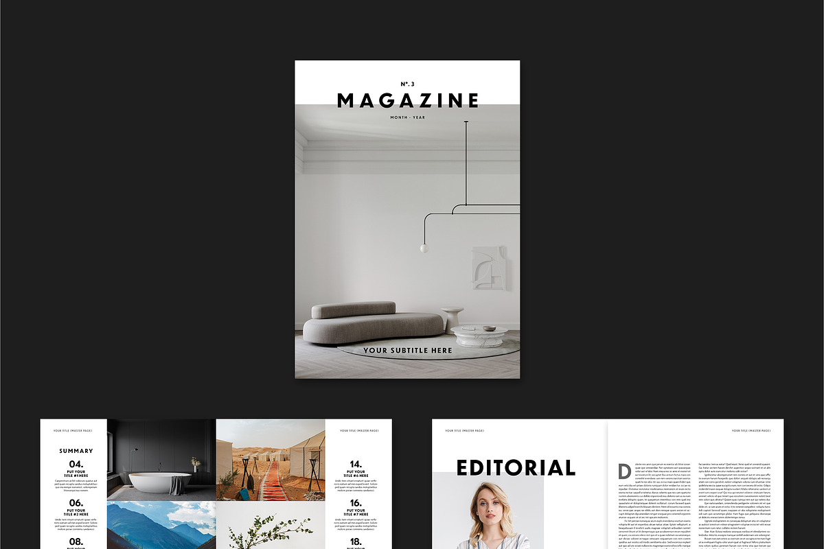 Minimalist Magazine Layout, a Magazine Template by tomsarraipodesign (Photo 2 of 2)