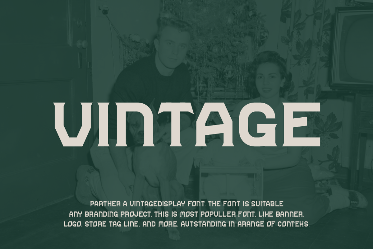 Parther- Vintage Font, a Serif Font by Iqsiart Studio (Photo 6 of 7)
