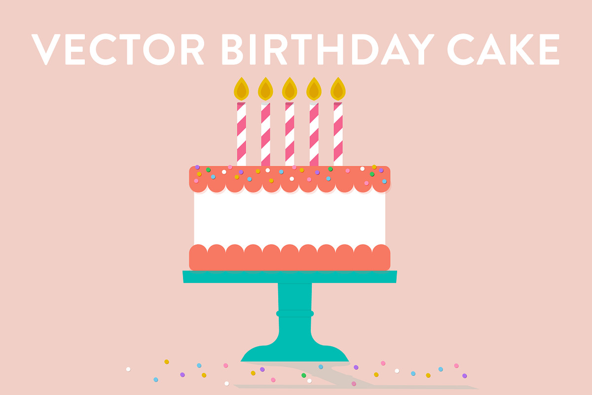 Vector Birthday Cake, an Illustration by Sarah Hearts (Photo 1 of 3)
