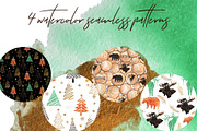 Watercolor Eco Christmas set, an Object Graphic by Ana-Sakuta (Thumbnail 6 of 10)