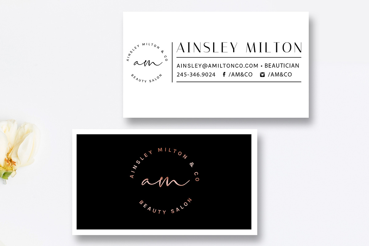 Salon Business Card Template, a Business Card Template by Marham Labeling Co (Photo 1 of 2)