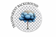 Whimsical Blue Flowers Spring png, an Illustration by Watercolor design (Thumbnail 5 of 7)