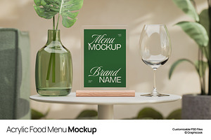 Acrylic Food Menu Mockup, a Product Mockup by graphicook